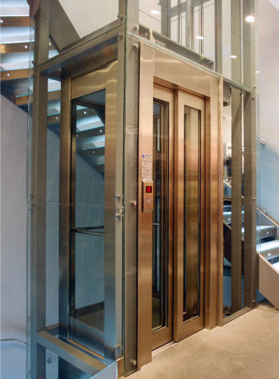 Автоматична врата за асансьор серия VVVF модел 2 панелна телескопична стъклена